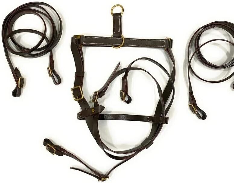 British WW1 Universal Pattern 1902 Bridle/Light Horse Leather Bridle Handcrafted