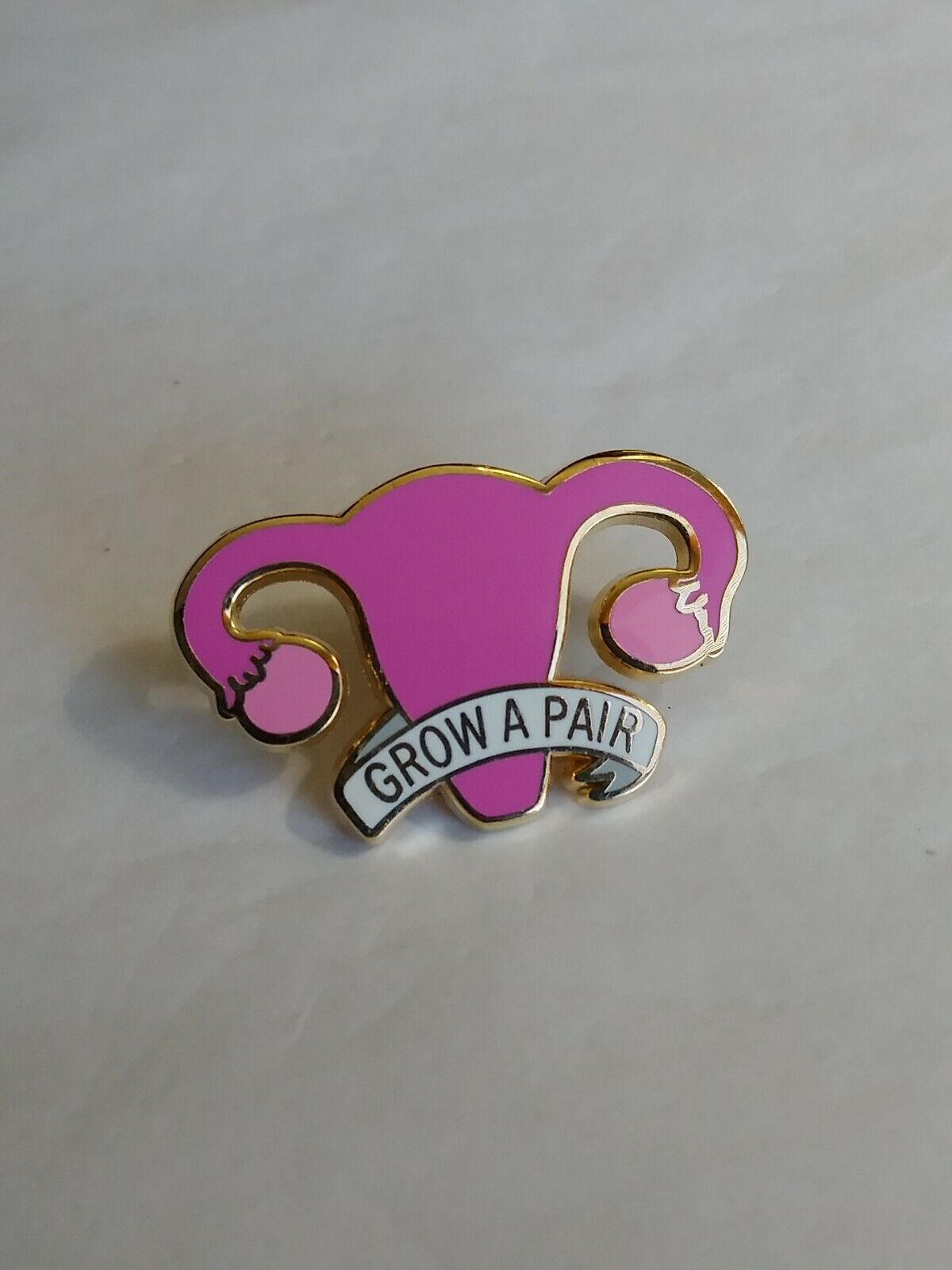 Grow A Pair Ovarian Cancer Awareness Lapel Hat Jacket Pin 