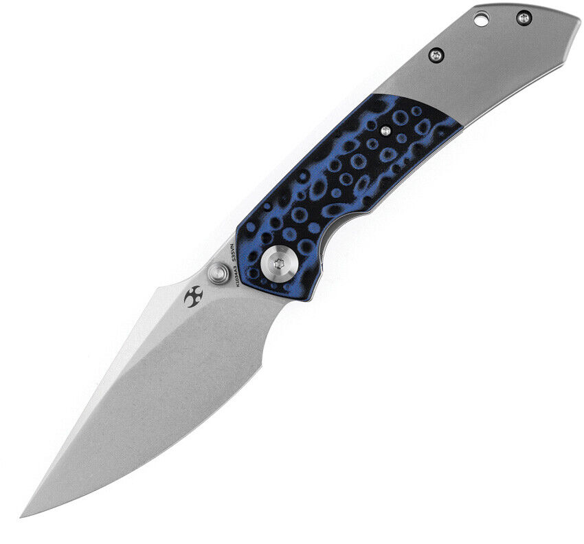 Kansept Knives Fenrir Pocket Knife Titanium & Blue G10 Folding CPM-S35VN