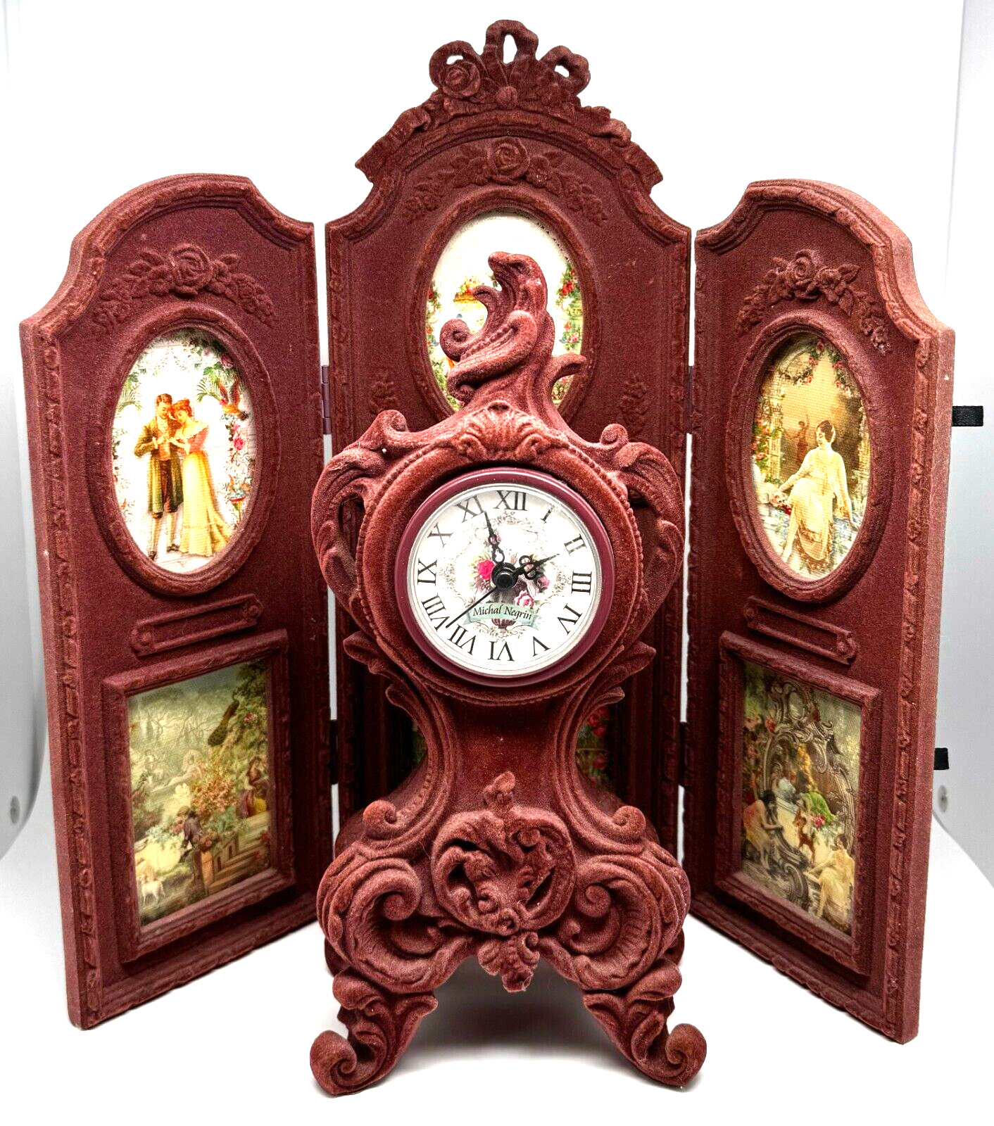 Beautiful Set Picture Frame / Home Decoration  With A Watch By Michal Negrin.