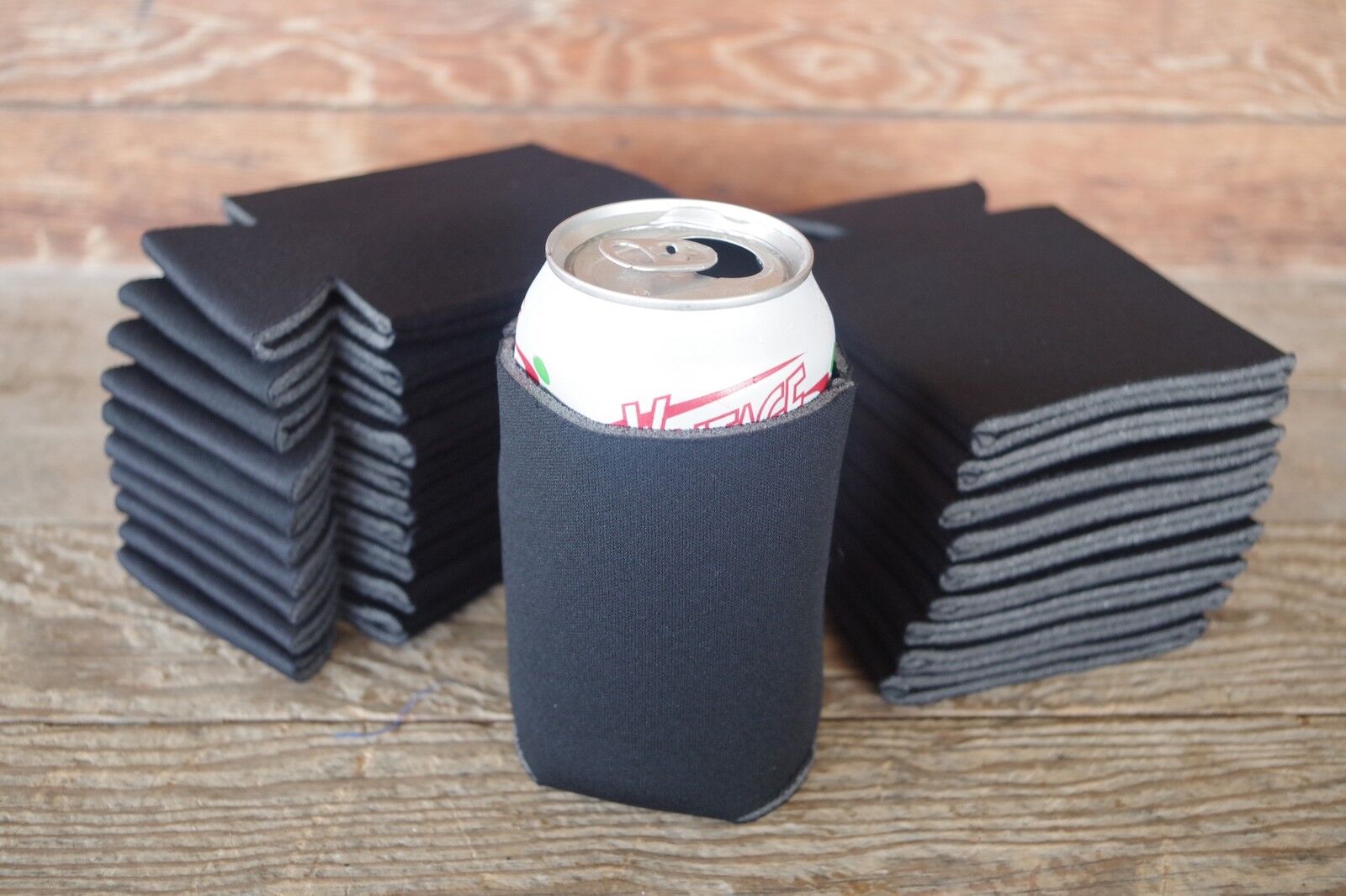 LOT of 200 BLACK Can Blank Beer Soda Coolers Printable Coolies Huggies Holder 