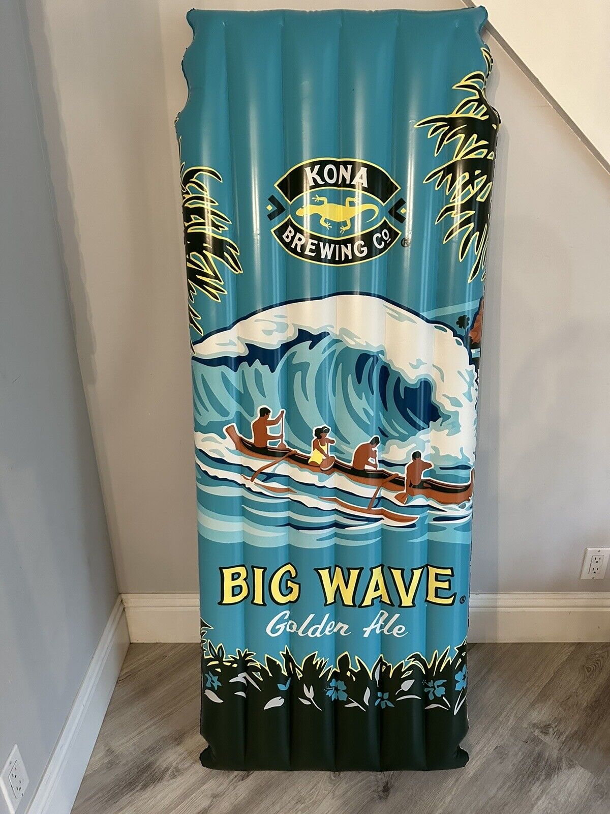 KONA BREWING Company 66” Inflatable Pool Raft Hawaii Beer Big Wave Golden Ale