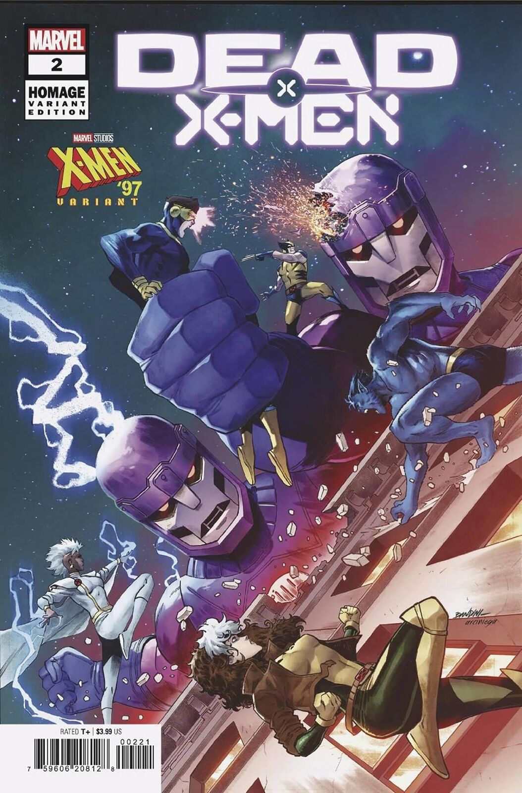 Dead X-men #2 Michele Bandini X-men 97 Homage Var Marvel Comic Book 2024