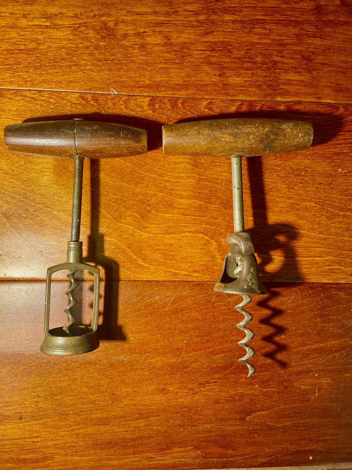 Antique Williamsons Rosewood Hndl & Other Brass/Rosewood Direct Pull Corkscrews