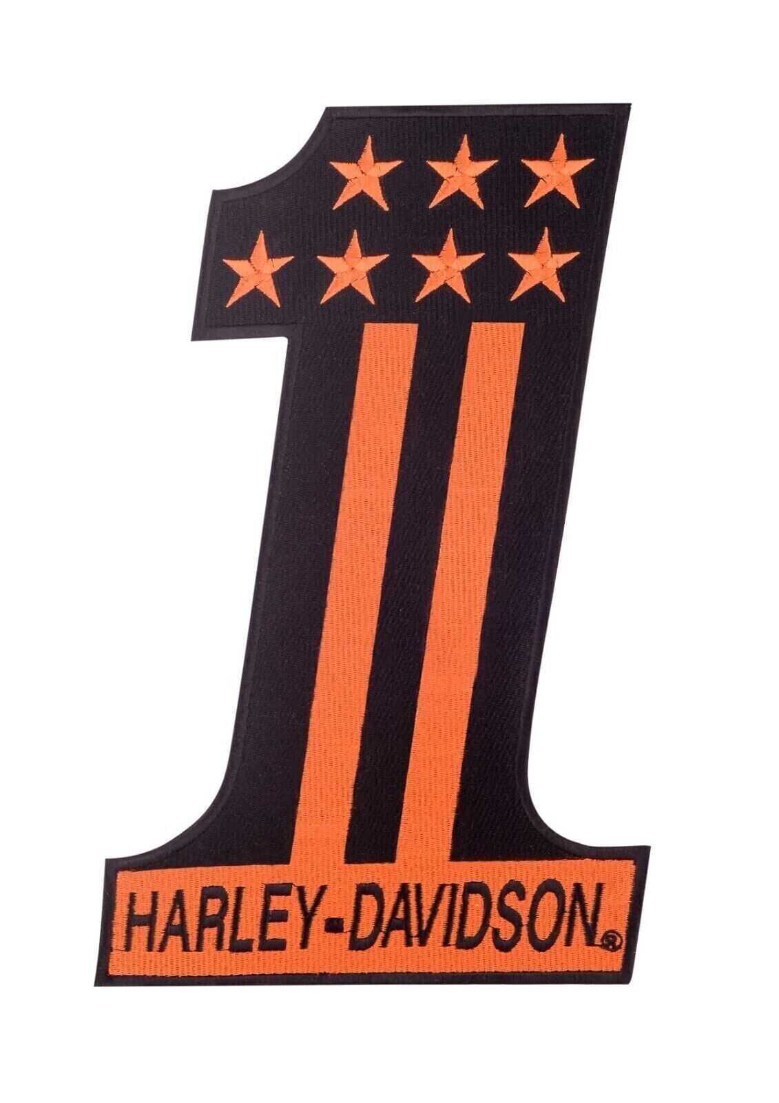 Harley Davidson Motorcycle Embroidery Patch - Harley Davidson #1 Large (orange)