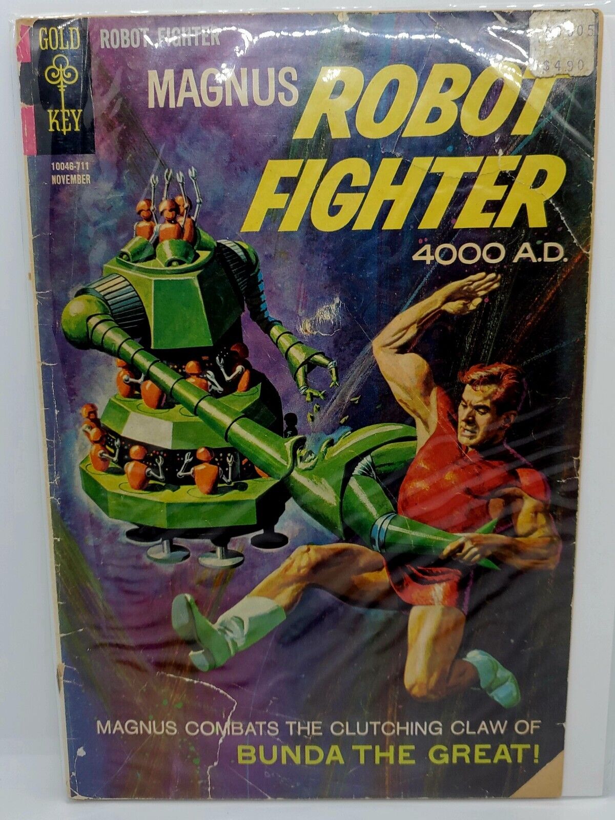 Vintage Robot Fighter 4000 AD #20 Gold Key Silver Age Russ Manning 1st Print 🔥