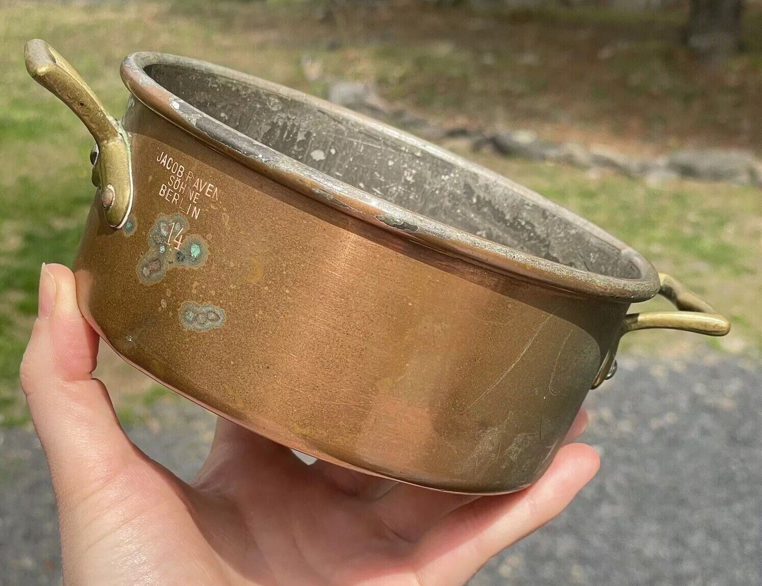 Antique - Vintage Early 20th C. Jacob Ravene Germany Berlin Copper Cookware Pan