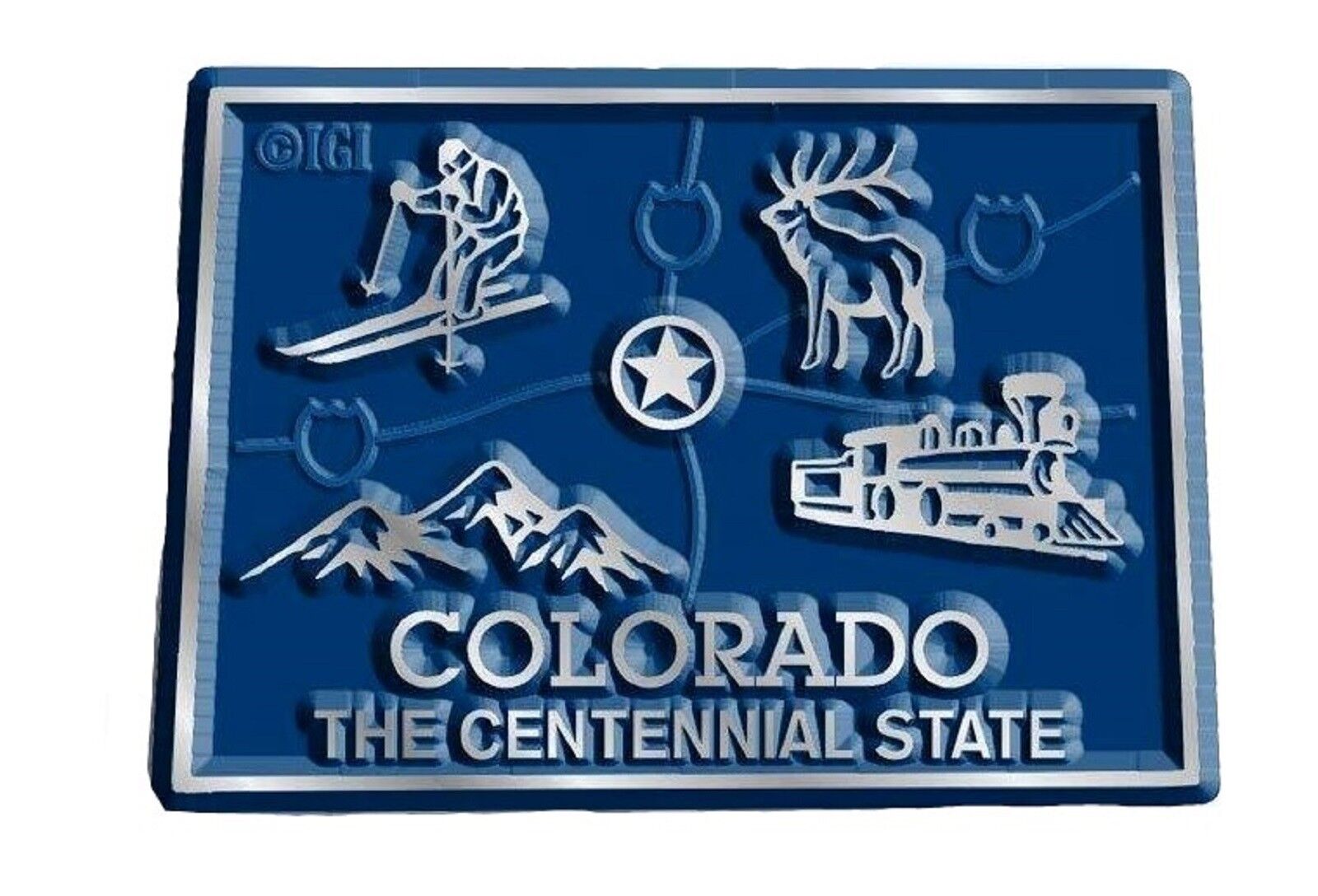 Colorado The Centennial State Map Fridge Magnet