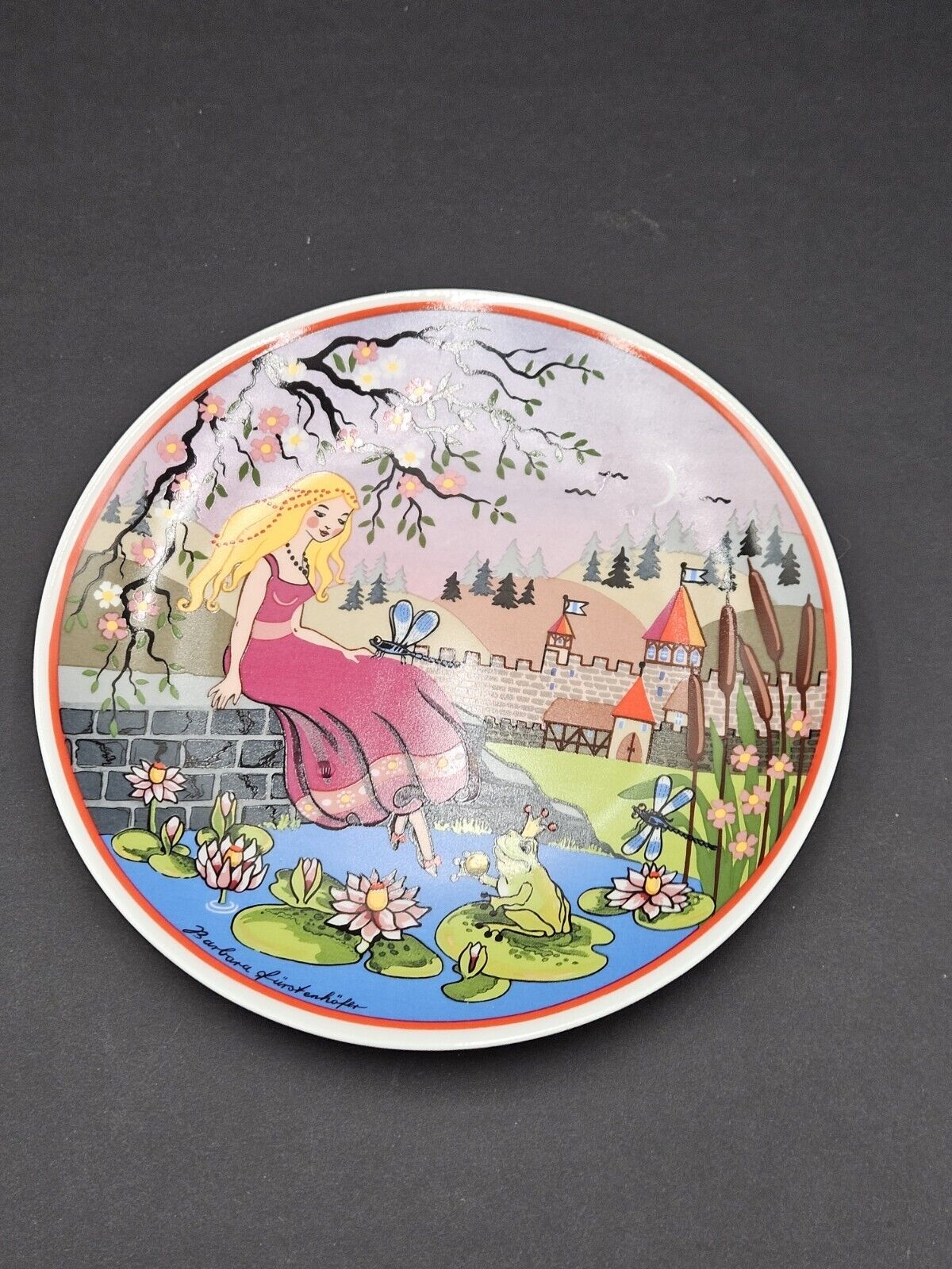 Vintage The Princess And The Frog Plate By Barbara Furstenhofer Germany 7.75\