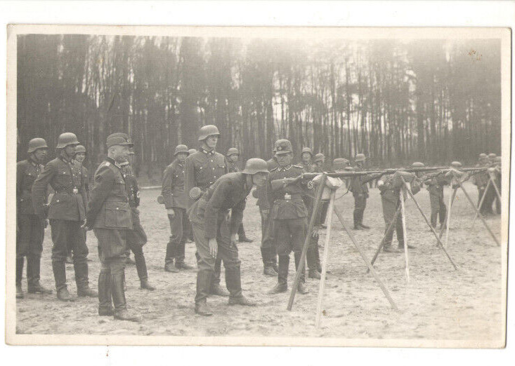 3 VINTAGE 1930s-40s WWII GERMAN ARMY PHOTOS SOLDIERS IN TRAINING MARCHING 5x3