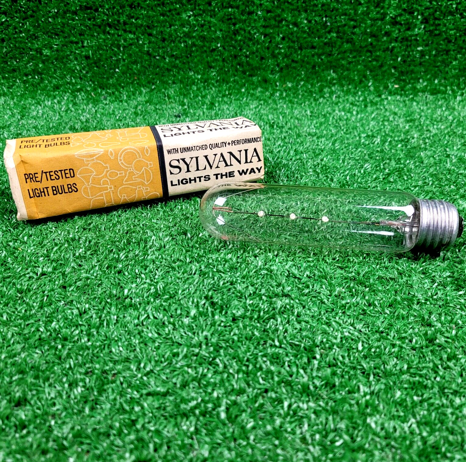 Romantic Lighting VTG Sylvania T10 Tube Filament Bulb Lamp 25 Watt Medium Base