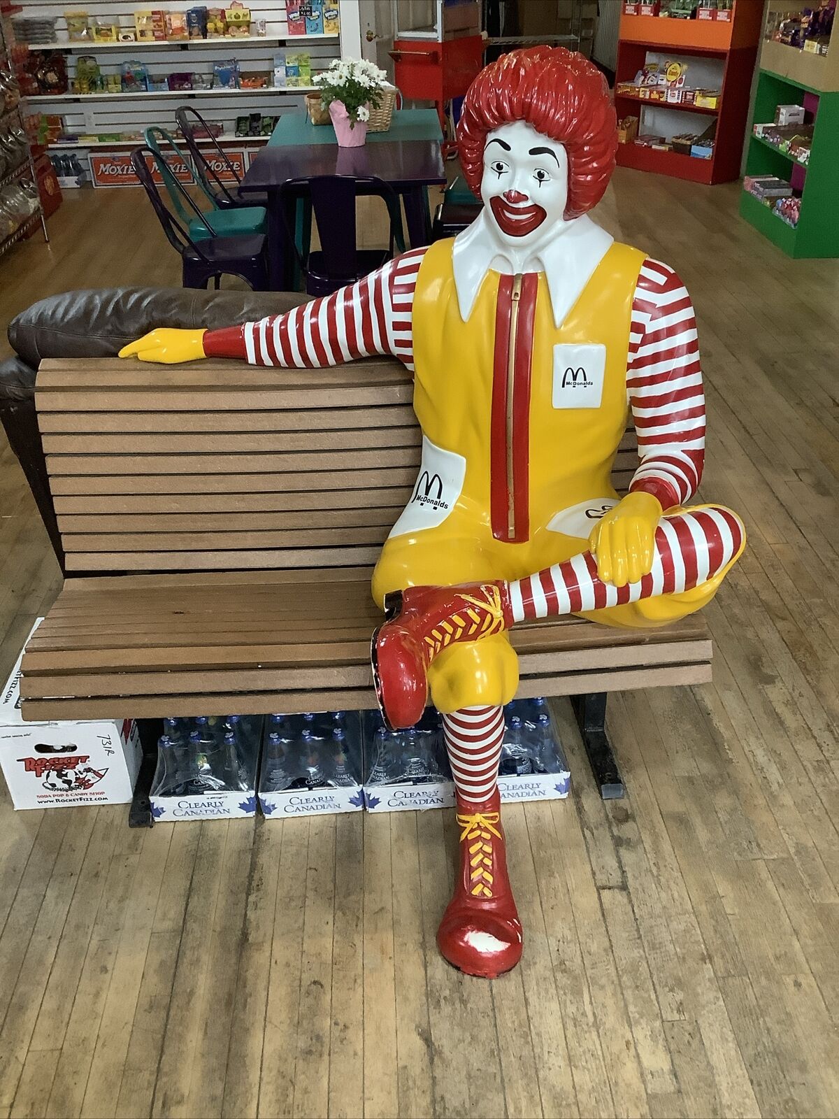 Ronald McDonald with Bench Display Store Lifesize Great Condition