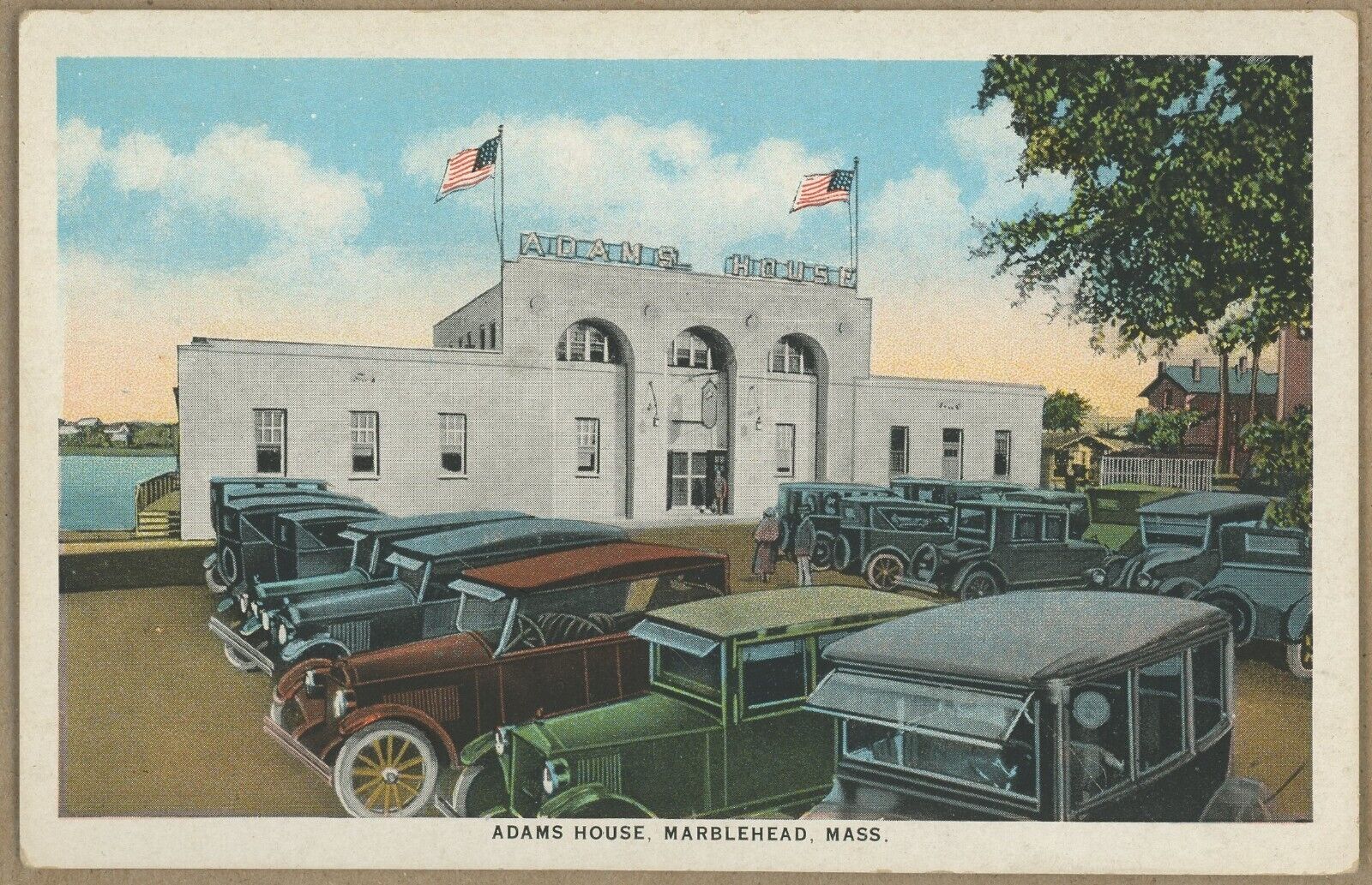 Antique Curt Tech Postcard - Adams House - Marblehead MA Mass.