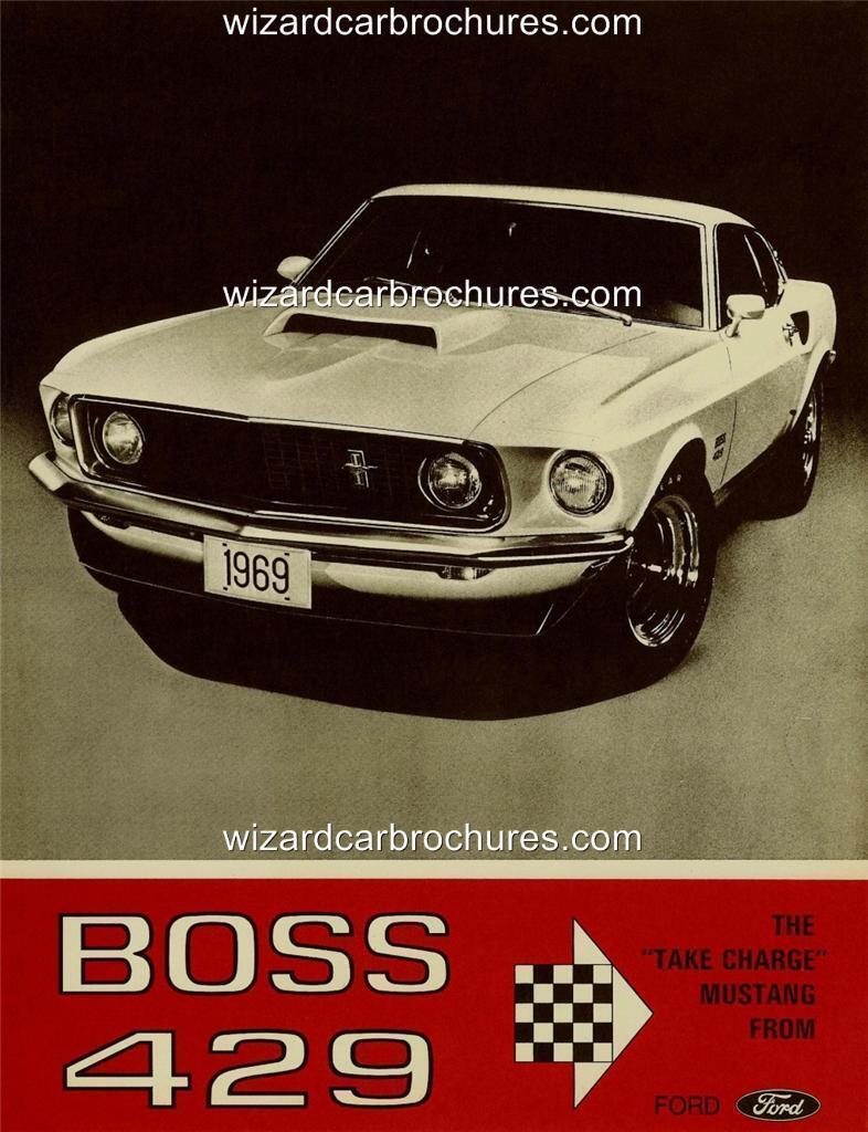 1969 FORD MUSTANG FASTBACK BOSS 429 A3 POSTER AD ADVERT ADVERTISEMENT BROCHURE