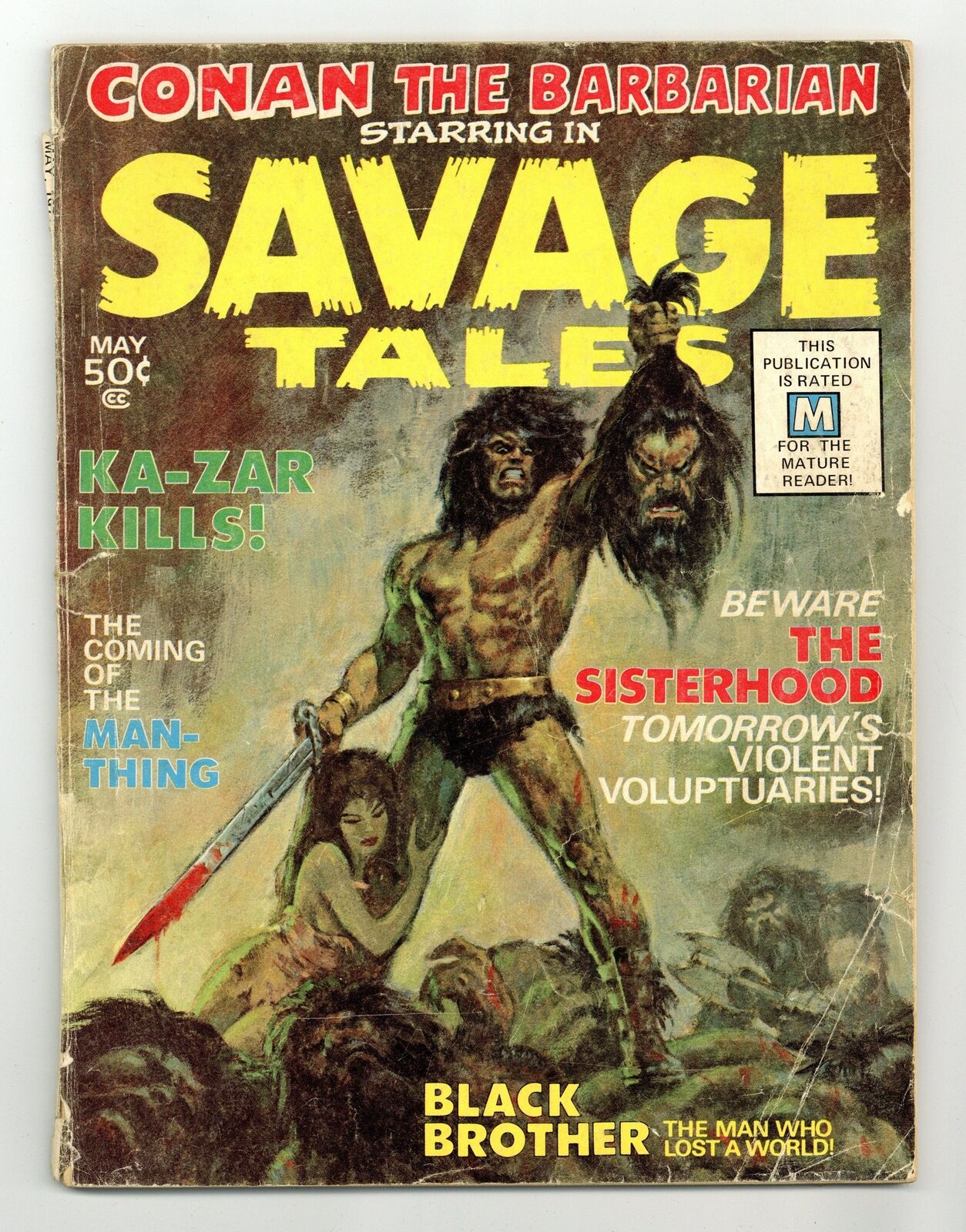 Savage Tales #1 GD- 1.8 1971 1st app. Man-Thing