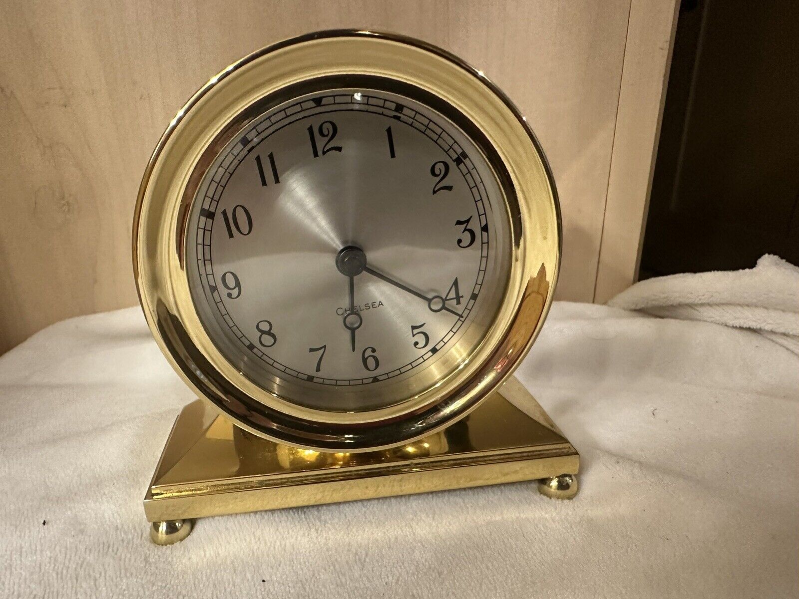Brass Chelsea Constitution Desk Clock (excellent Condition )