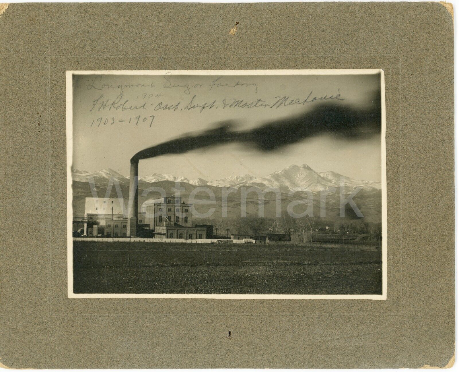 Antique Photograph, 1904 Great Western Sugar Factory, Longmont, Colorado