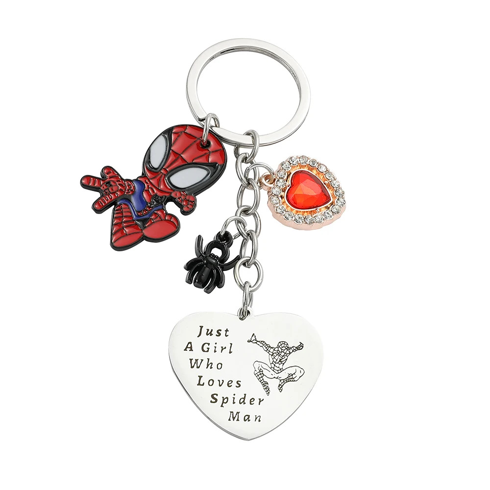 Spiderman Marvel Model Keychain Avengers Superhero Spider Man Key Chain Cartoon