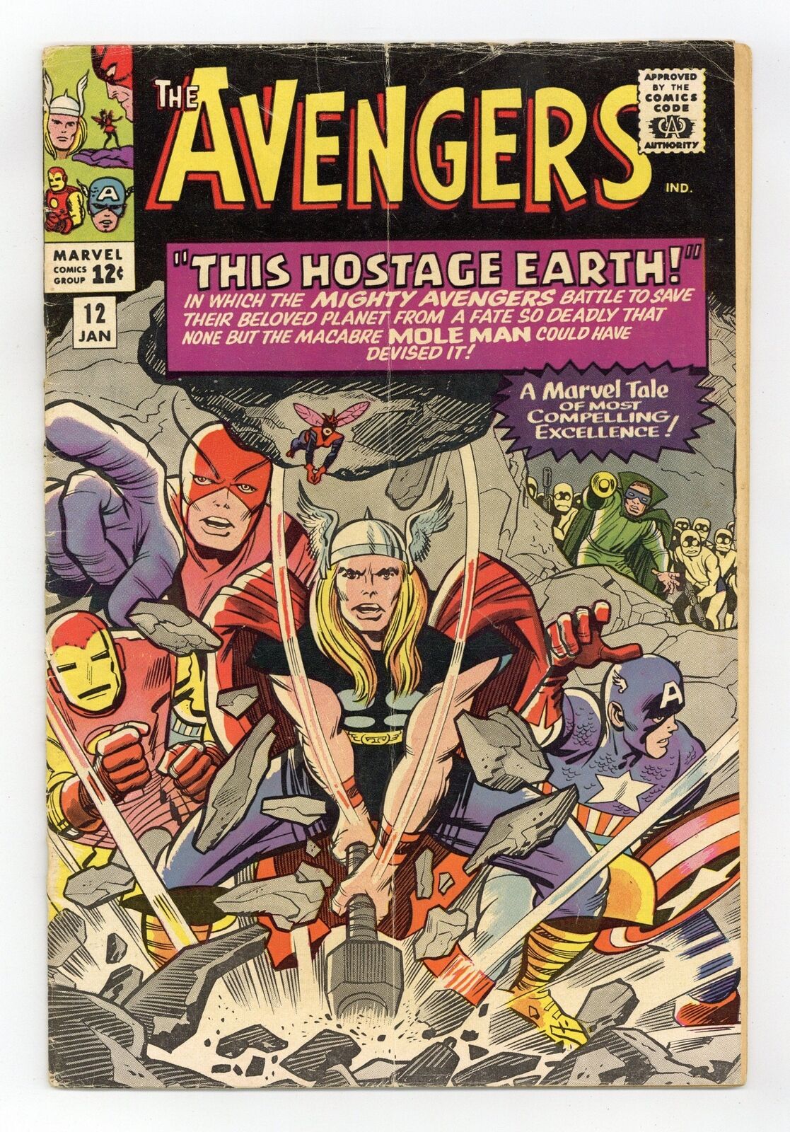 Avengers #12 GD+ 2.5 TRIMMED 1965