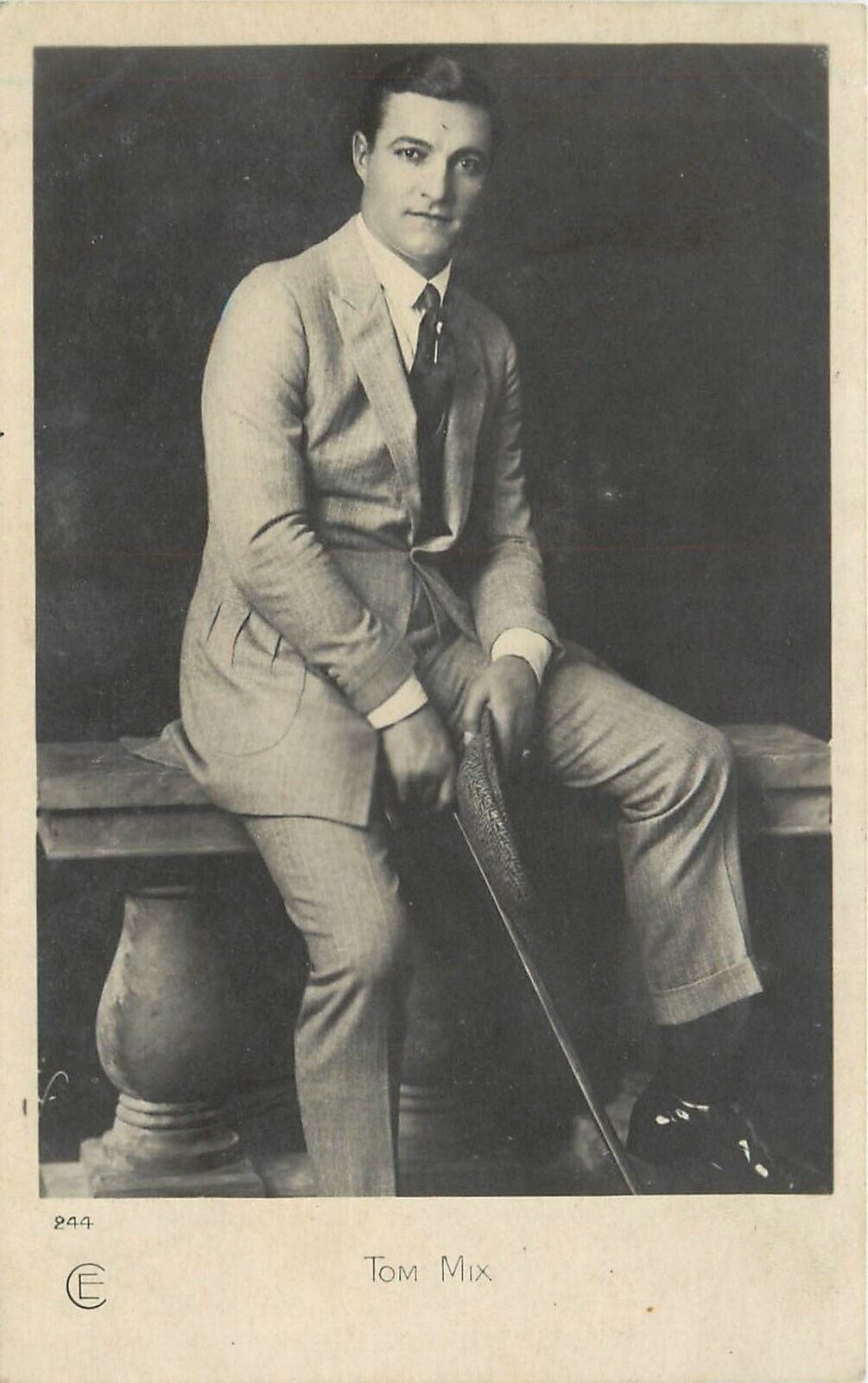 Postcard RPPC 1920s Tom Mix Silent Movie star  Cowboy actor P24-660