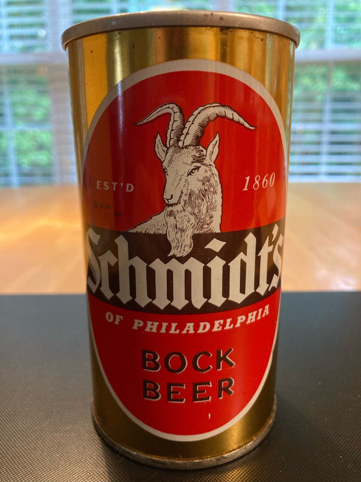Schmidt\'s (Philadelphia) Bock Beer, SS ZT BO, Zip Intact, Nice Empty Indoor Can