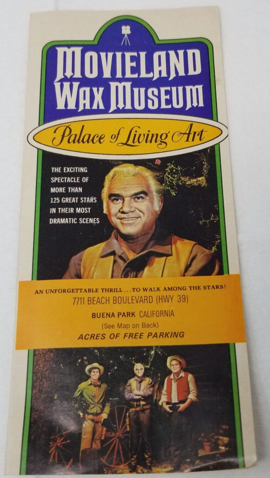 Movieland Wax Museum Brochure 1960s Palace of Living Art Buena Park California