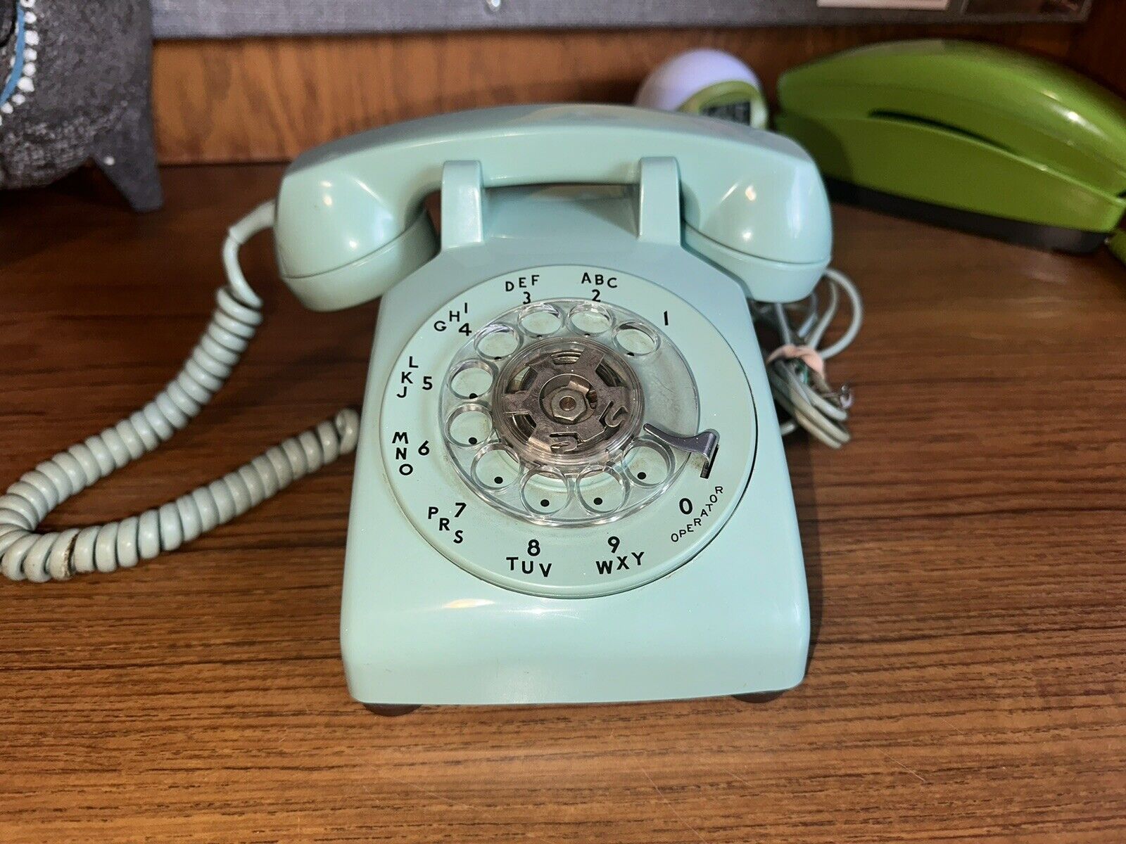 FADED TURQUOISE Western Electric Rotary Desk Phone - 500 C/D model telephone