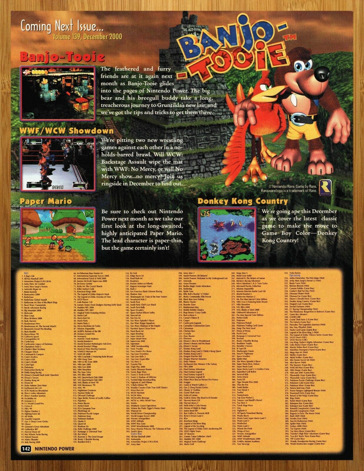 2000 Banjo-Tooie N64 Nintendo 64 Print Ad/Poster Authentic Original Promo Art