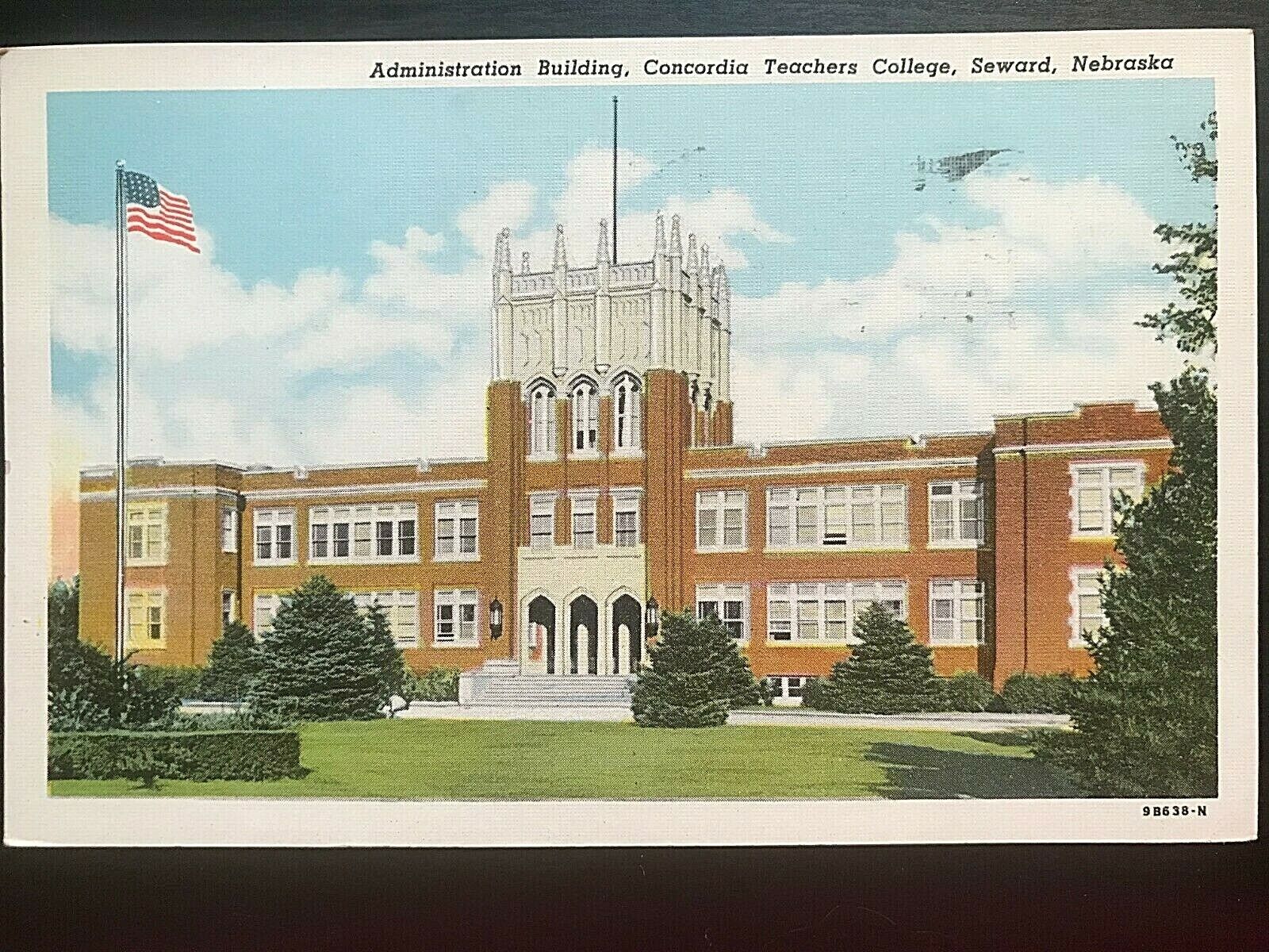 Vintage Postcard 1951 Admin Building Concordia Teachers College Seward Nebraska 
