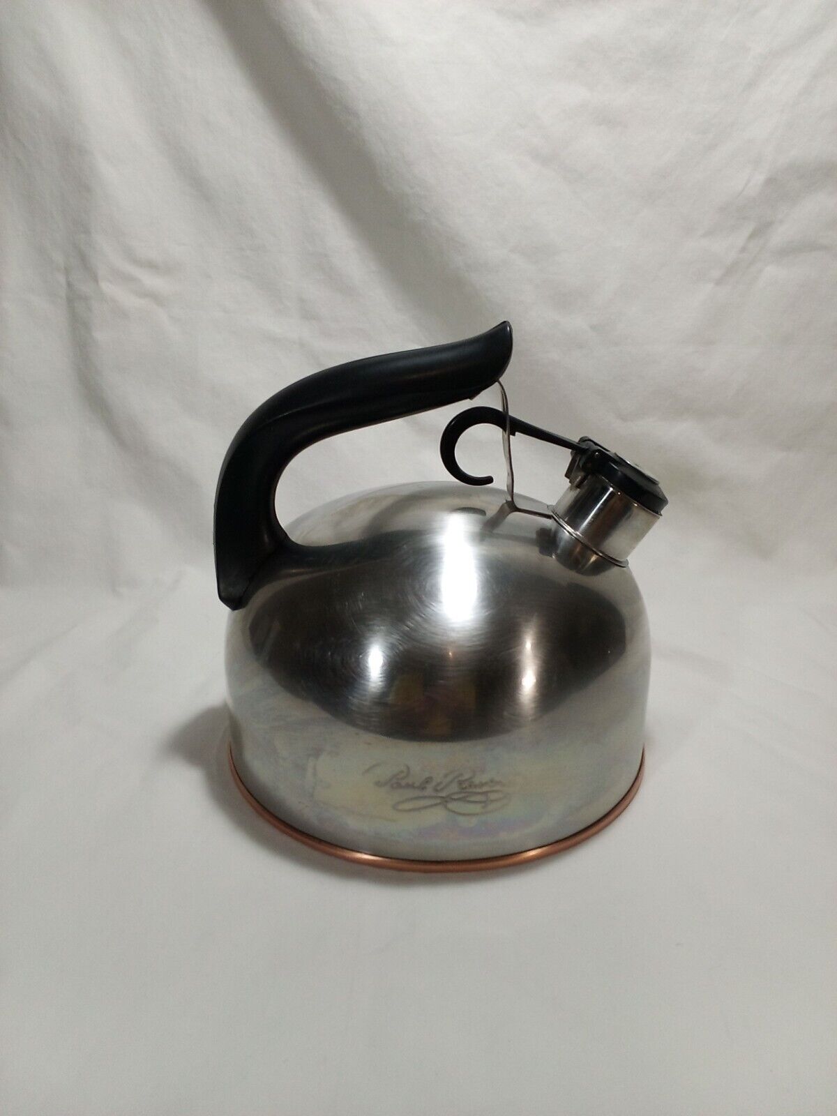 Vintage Revere Ware Tea Kettle Copper Bottom CU12 j