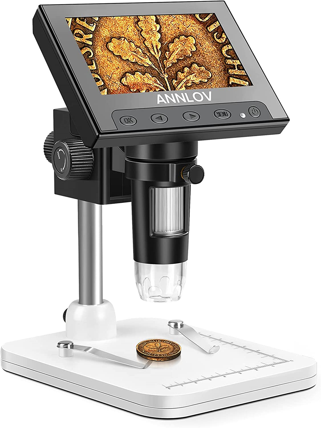 4.3 Inch Coin Microscope,ANNLOV 50X-1000X Magnification LCD Digital Microscope 8