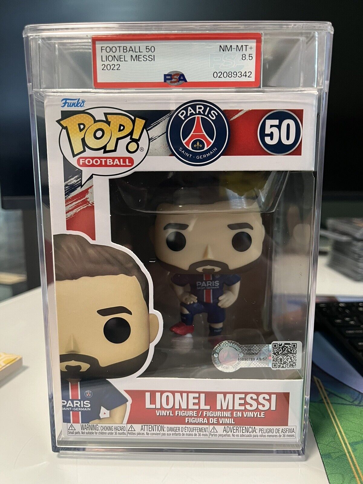 Funko Pop Lionel Messi #50 PSA 8.5