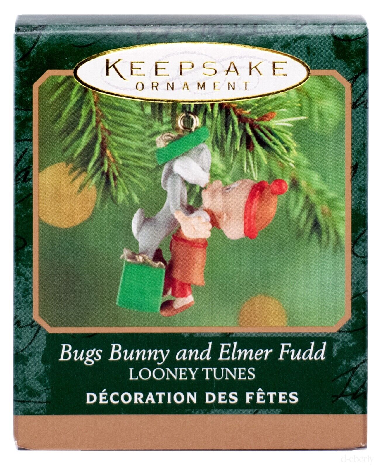 Miniature Bugs Bunny and Elmer Fudd NM/VSD Box NEW Hallmark Looney Tune Ornament