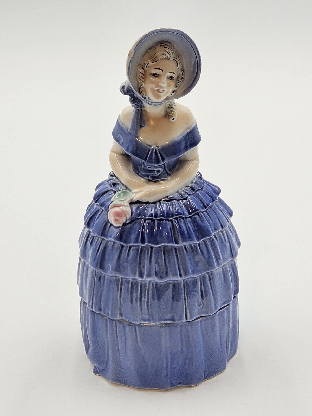 Antique HERTWIG & CO KATZHUTTE  Woman Figurine Cigarette Holder Porcelain 