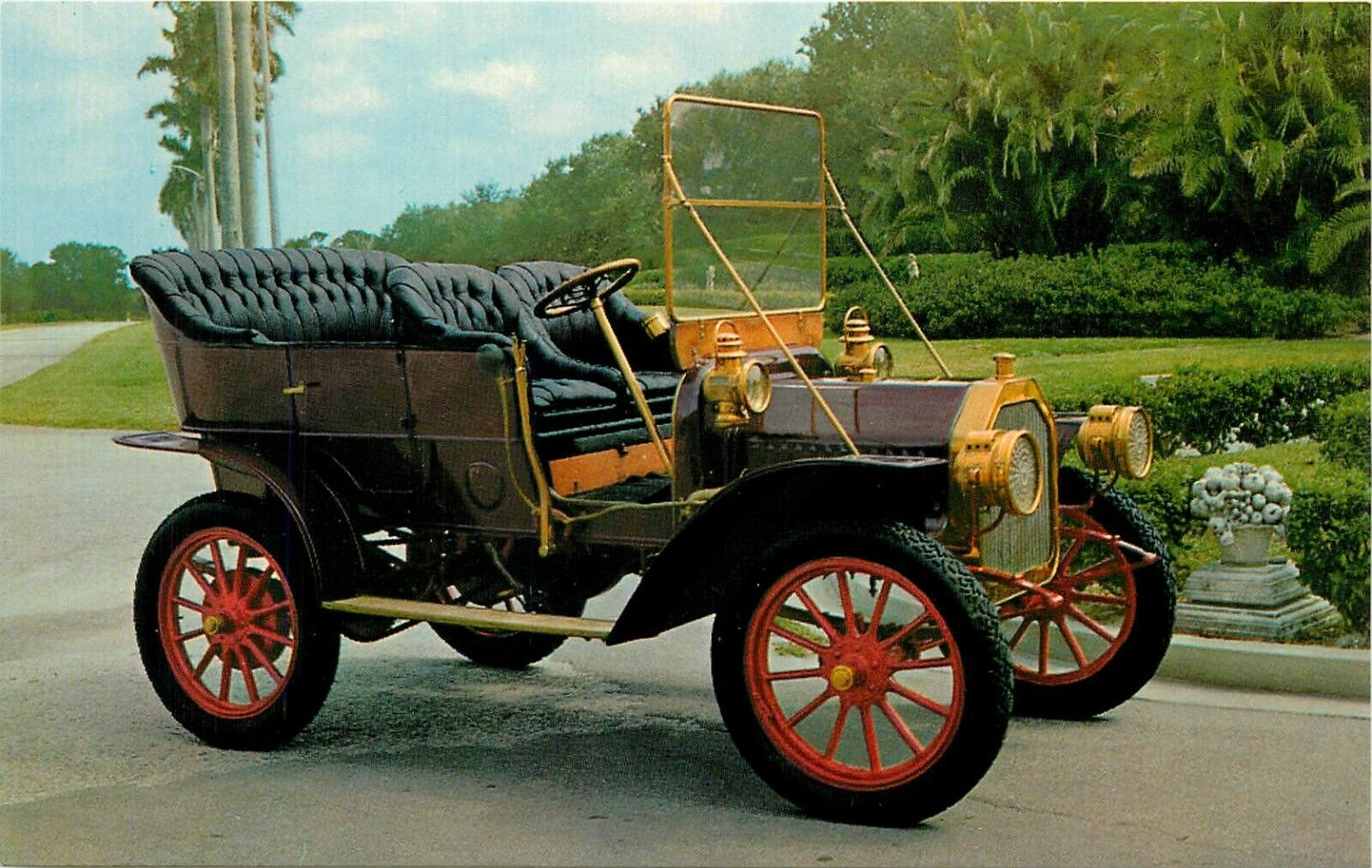 1908 Buick Model F Antique Car Music Yesterday Sarasota FL Postcard