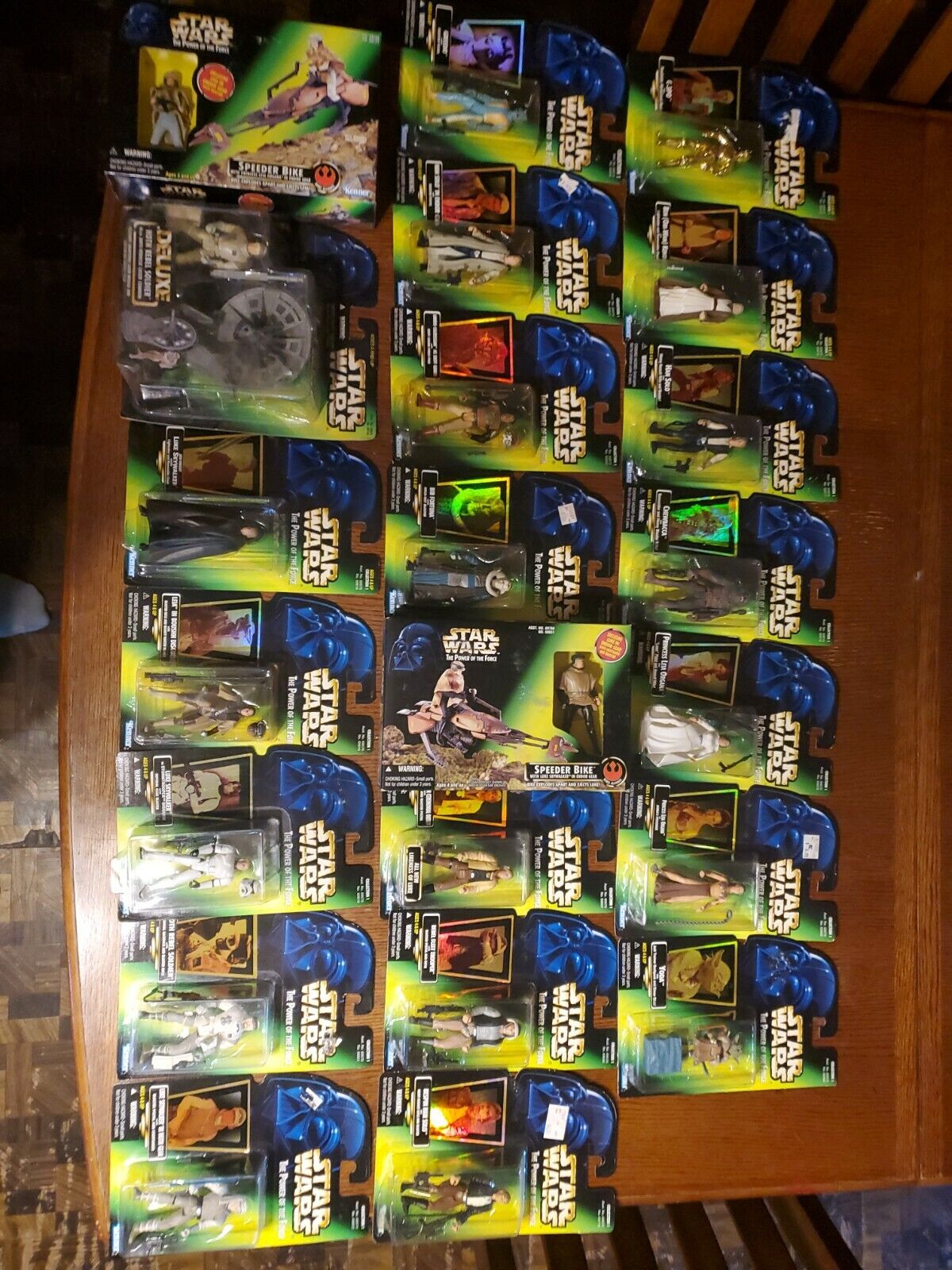 22 Star Wars Figures, Collection 1 OF THE POWER OF THE FORCE, New In Box kenner