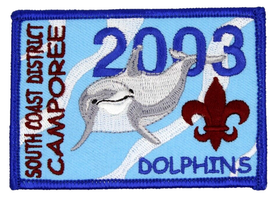 2003 Camporee South Coast District Los Padres Council Patch Dolphins California