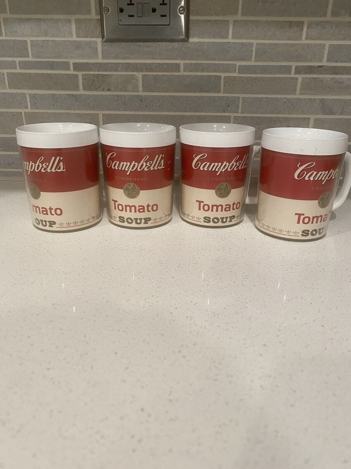 Vintage Campbells Soup 4 Thermal Serve Mugs