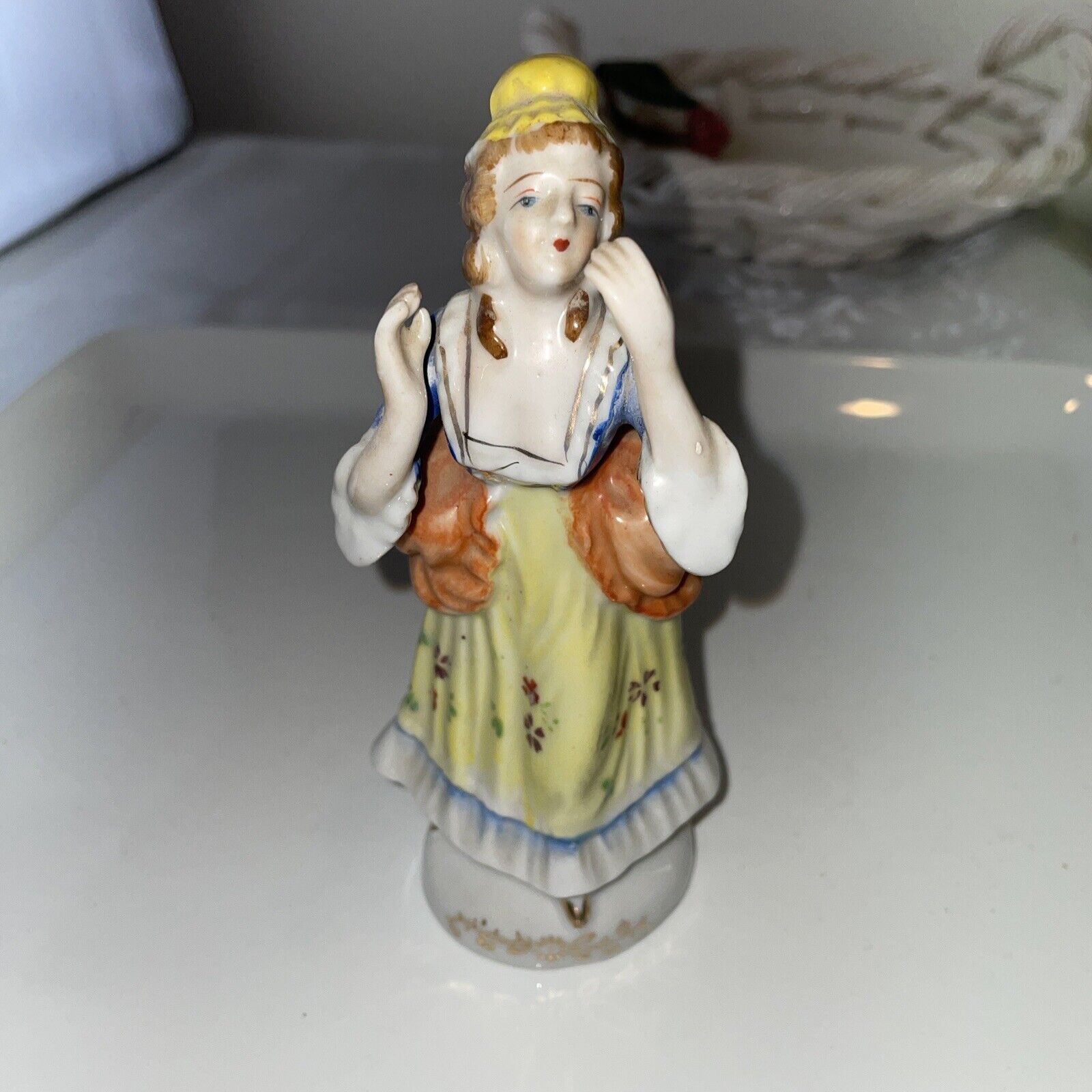 Occupied Japan Vintage Porcelain Vicorian Woman Figurine