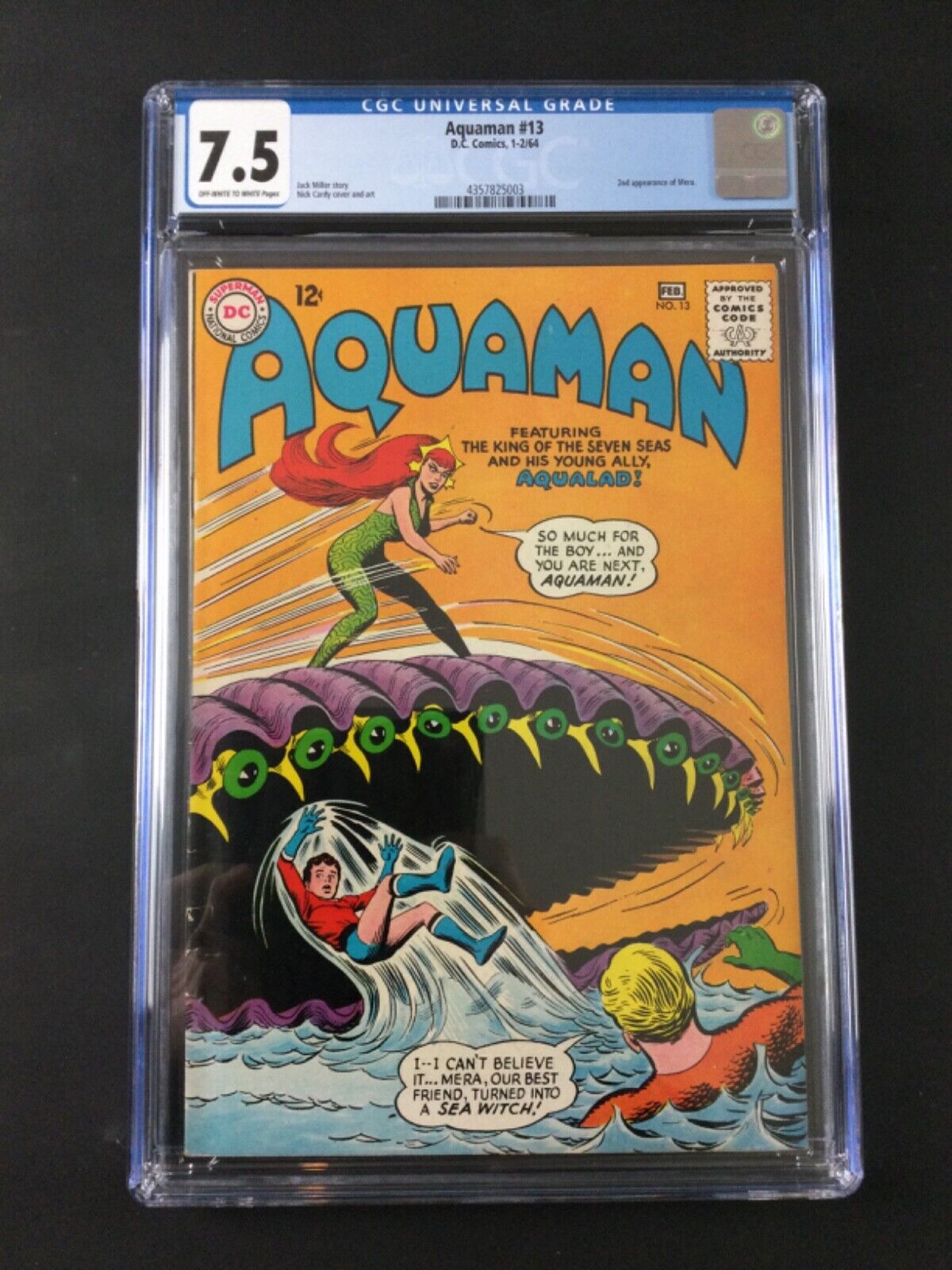 Aquaman #13 (1964): NEW CGC 7.5 2nd Appearance Mera Nick Cardy Cover Art