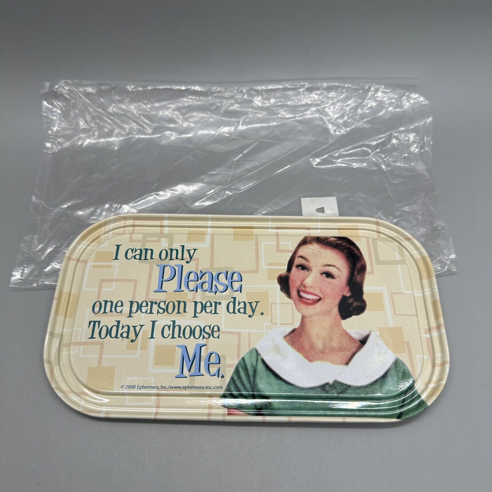 Funny Novelty Tin Tray / Sign\' I Choose Me\' Metal Painted New in Package