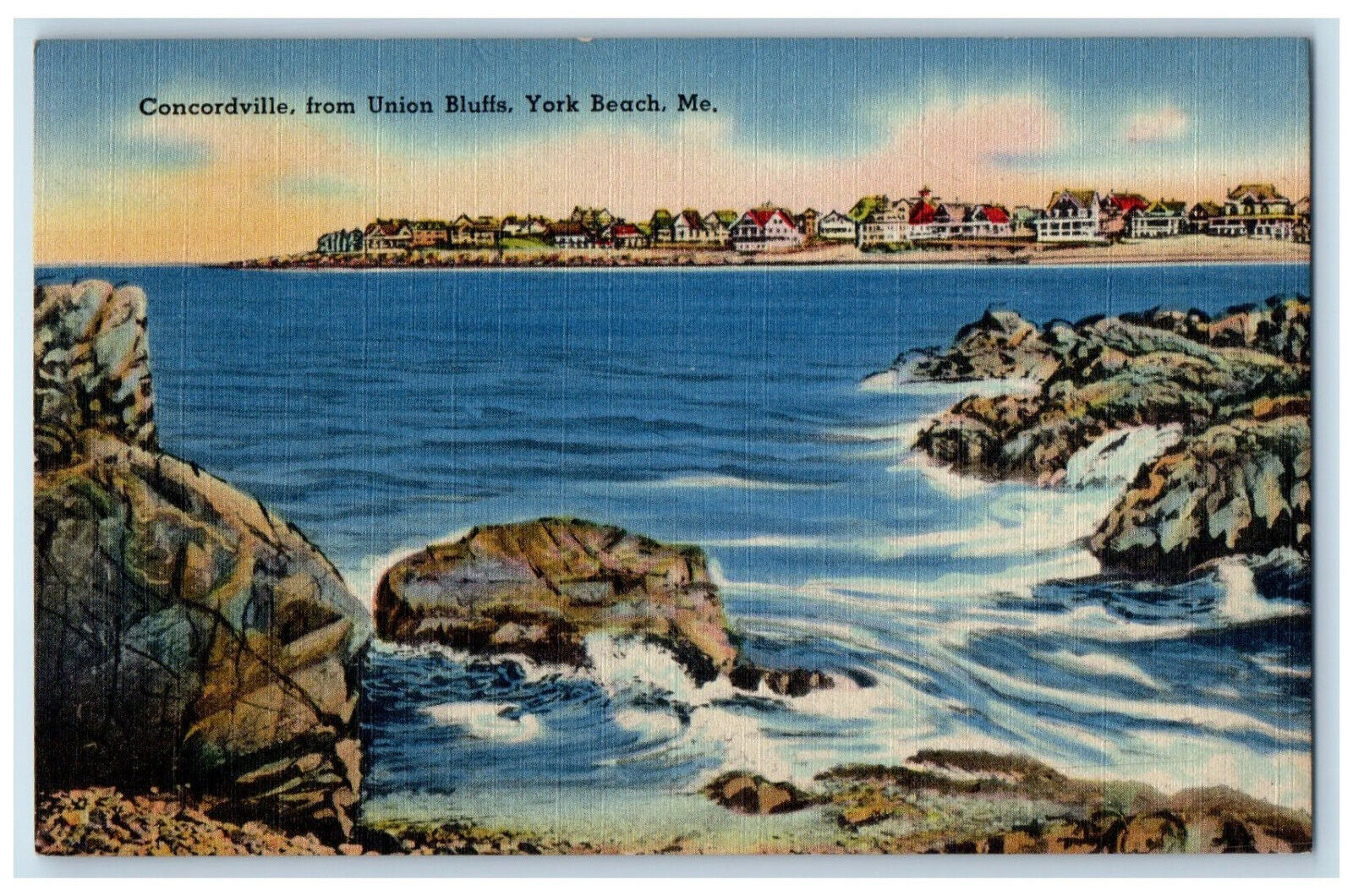 c1930\'s Concordville from Union Bluffs York Beach Maine ME Vintage Postcard