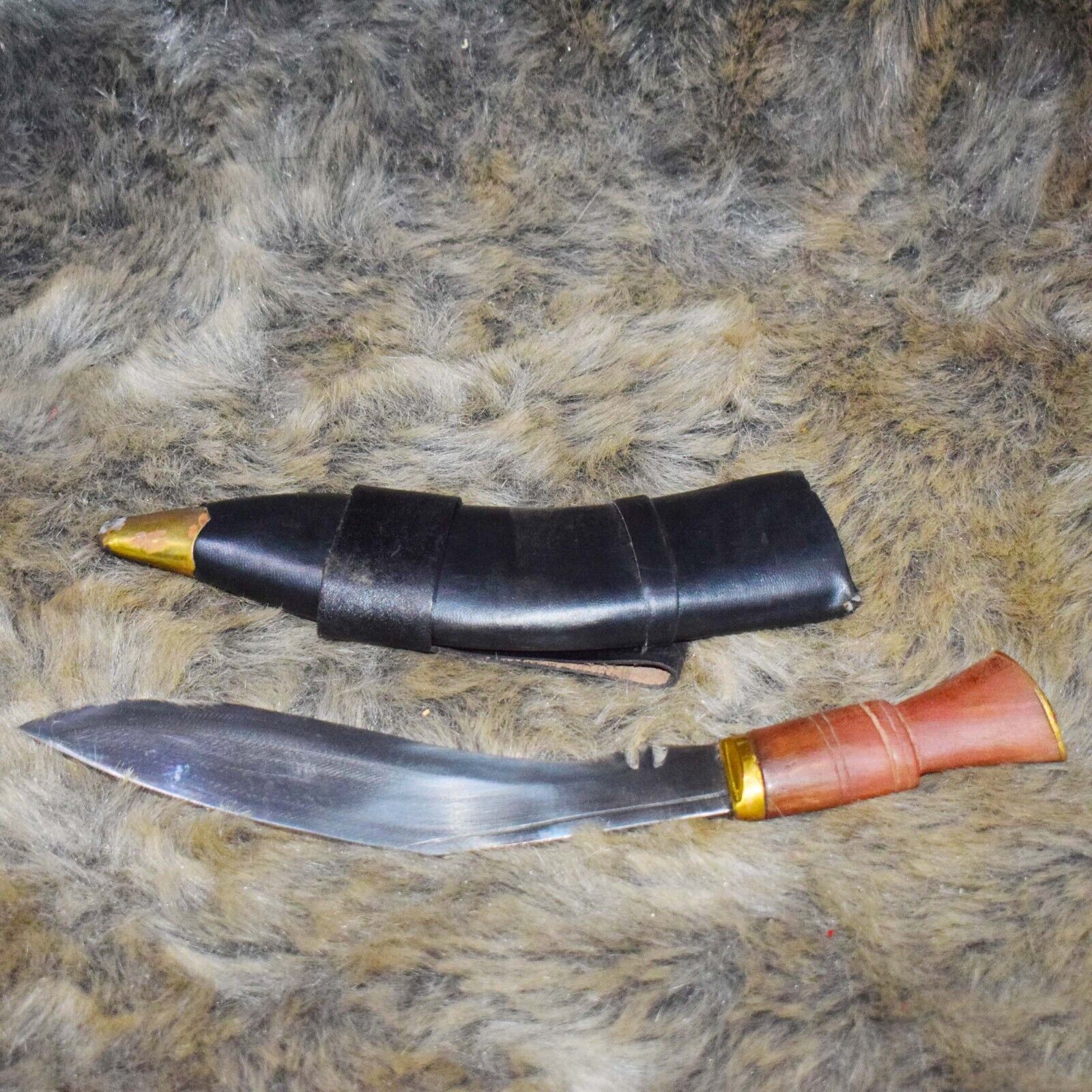 Vintage WW1 Renaissance Gurkha kukri Knife Replica with leather Sheath