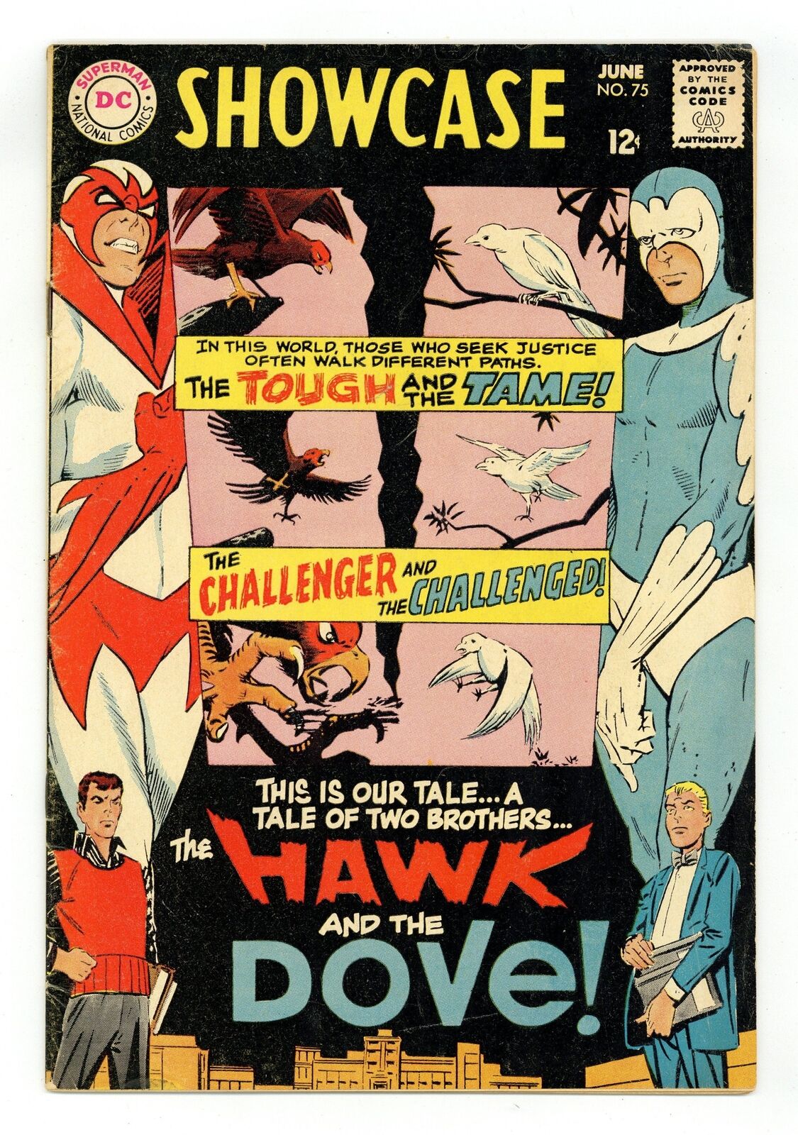 Showcase #75 VG 4.0 1968 1st app. Hawk and Dove