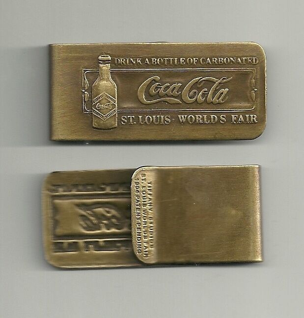 COKE COCA COLA MONEY CLIP 1904 ST. LOUIS WORLD'S FAIR