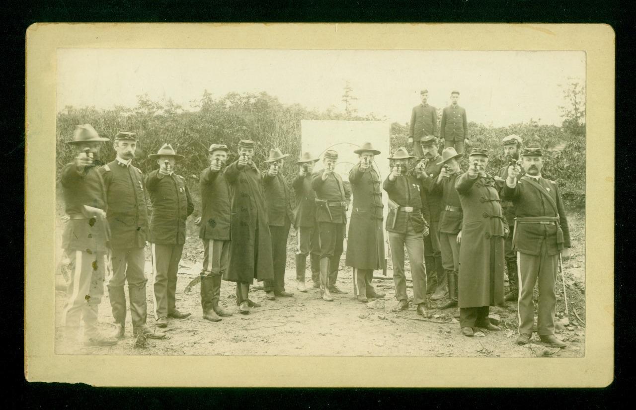 S15, 517-13, 1880s, Cabinet Card, Civil War Reunion GAR, Scranton, PA., (DeWitt)