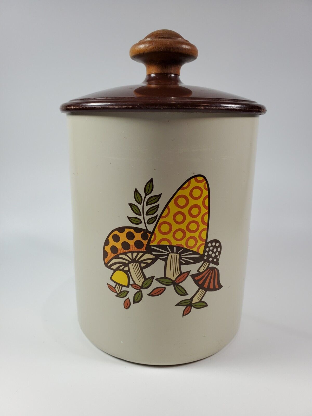 Vintage West Bend Mushroom Cannister 6.5 Inches Tall
