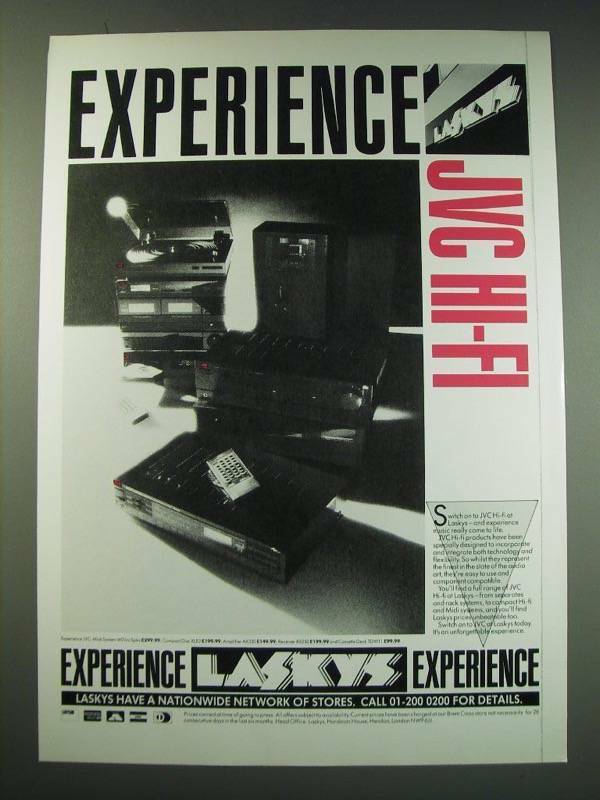 1987 Laskys JVC Stereo Ad - Experience JVC Hi-Fi