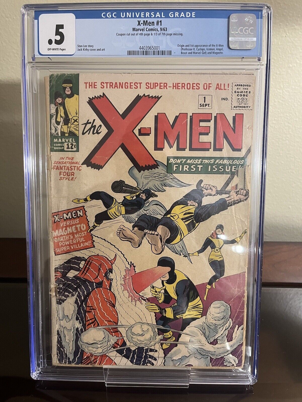 1963 X-Men #1 Comic CGC Graded 0.5 First Issue Marvel Magneto