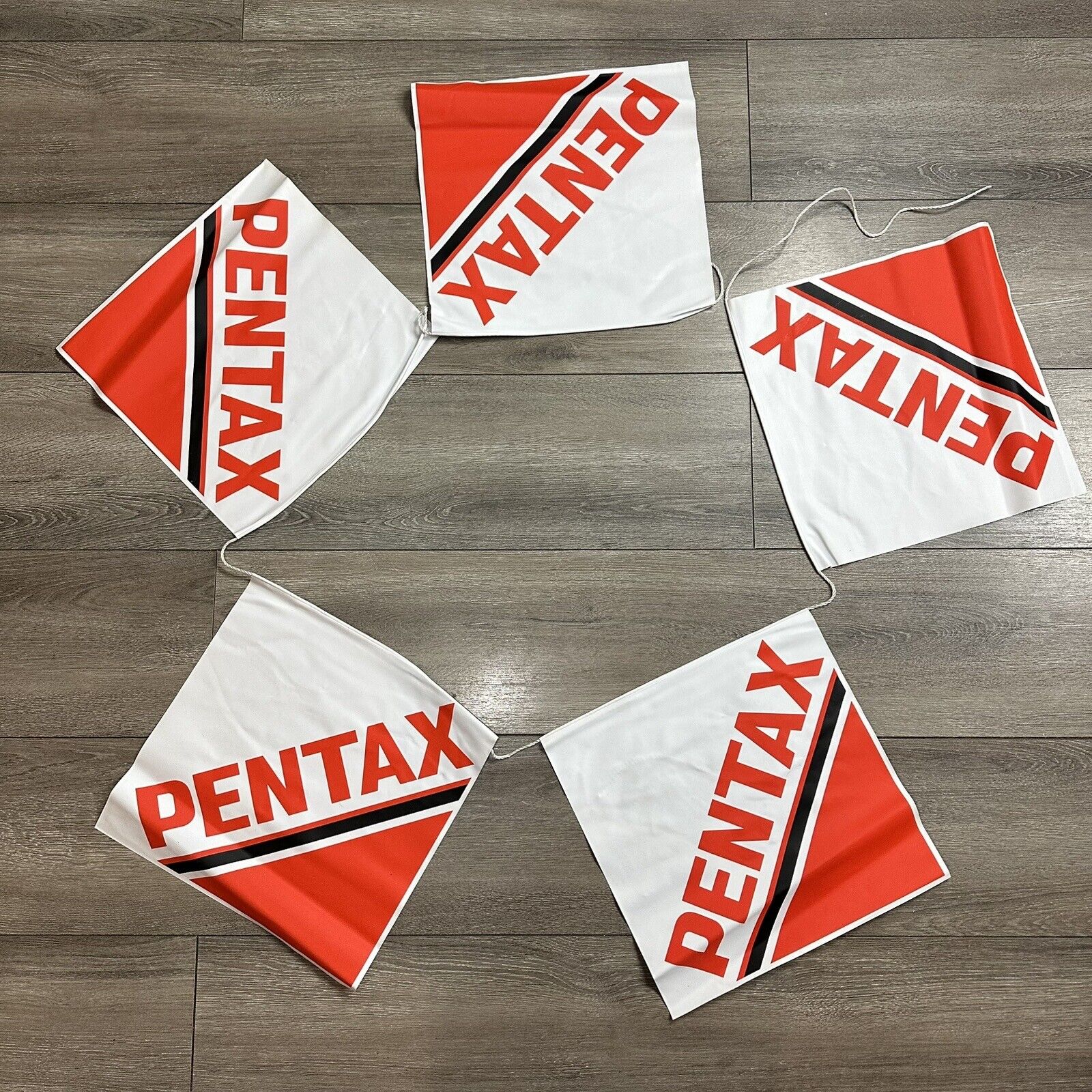 Vintage Pentax Advertising String Banner Flag Set vinyl